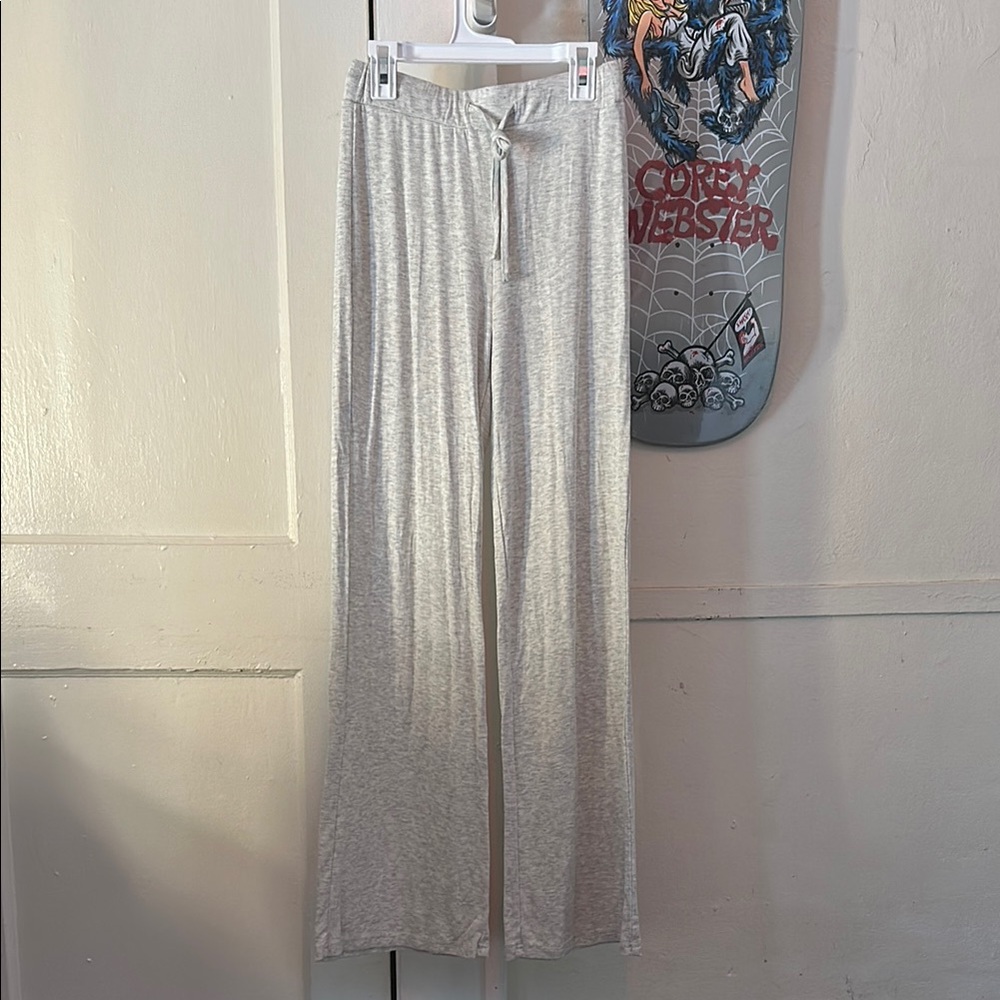 Gray Wide-Leg Lounge Pants